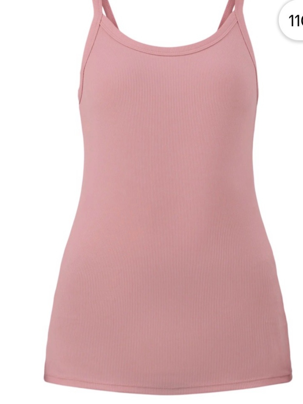 Soft Pink Ribbed Tank Top XXS
